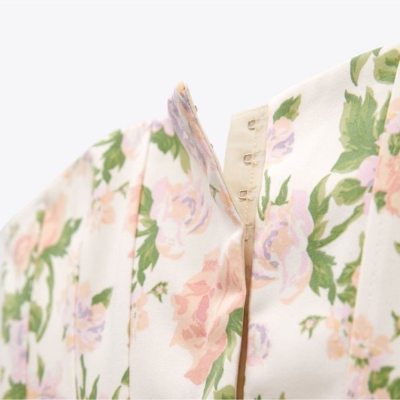 NWT Zara Floral Corset Top - Picture 5 of 11